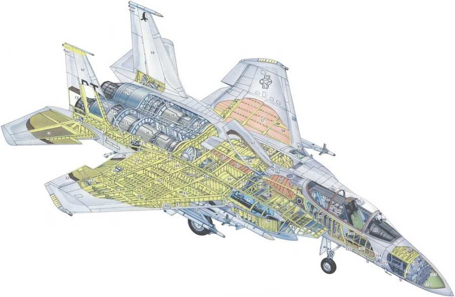 F 15 Eagle cutaway A4 Photo Print