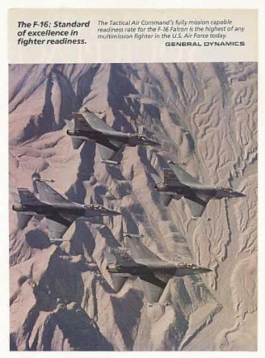 F 16 Jets Vintage Retro Advert Ads A4 Photo Print