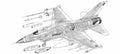 F 16 cutaway A4 Photo Print