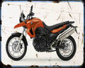 F 650Gs 10 A4 Photo Print Motorbike Vintage Aged