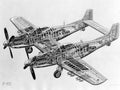 F 82 Twin Mustang cutaway A4 Photo Print