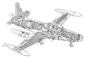F 94 Starfire cutaway A4 Photo Print