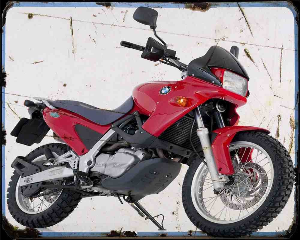 F650 94 A4 Photo Print Motorbike Vintage Aged