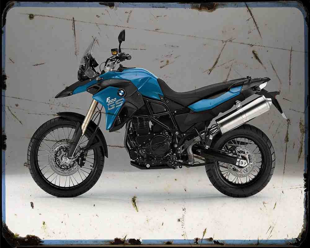 F800Gs 14 A4 Photo Print Motorbike Vintage Aged