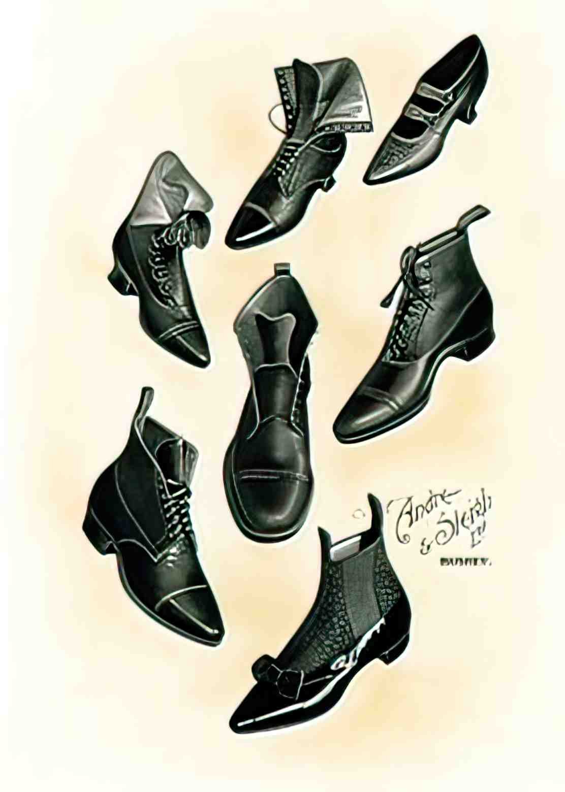 FASH1008, Boots and Shoes,  Advert A4 Photo Print
