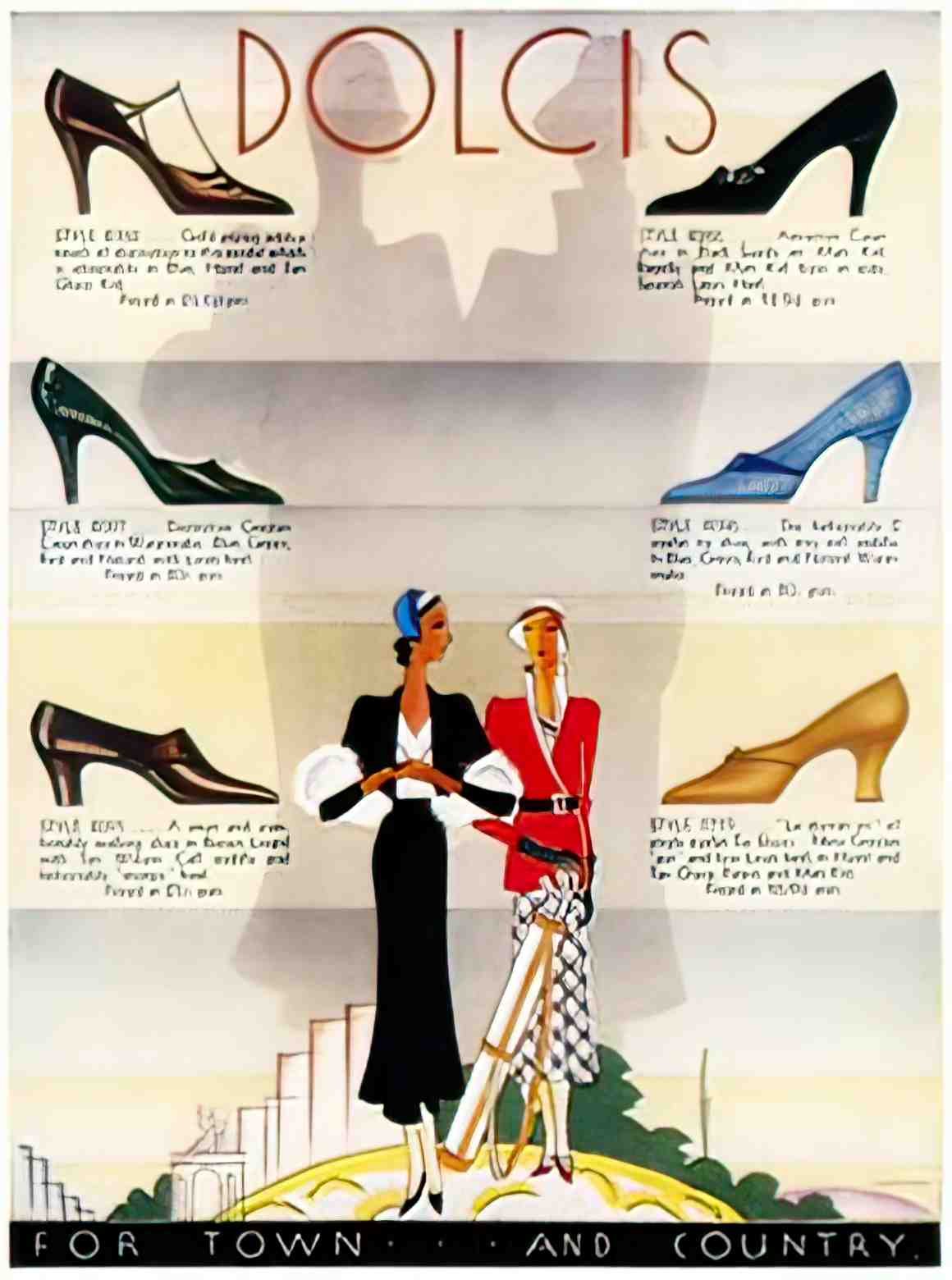 FASH1014, Dolcis Shoes, Tow Advert A4 Photo Print