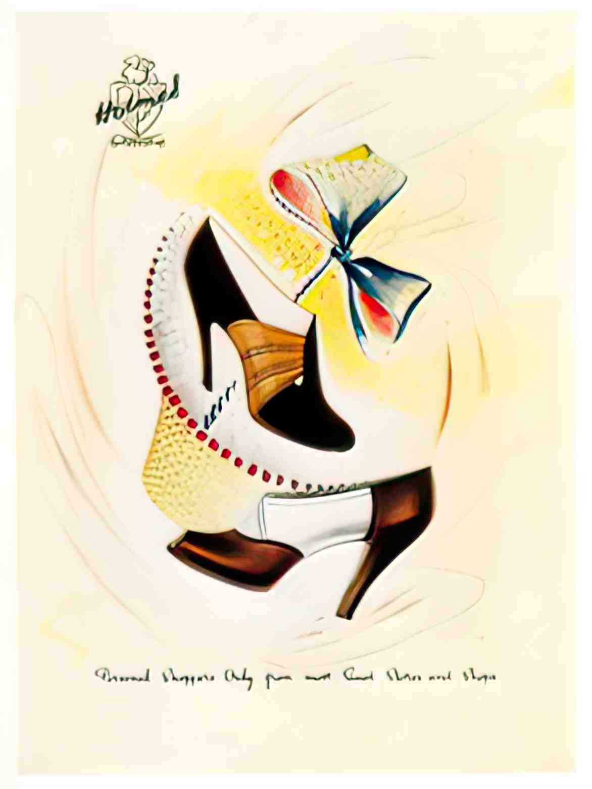 FASH1022L, Holmes Shoes, 19 Advert A4 Photo Print