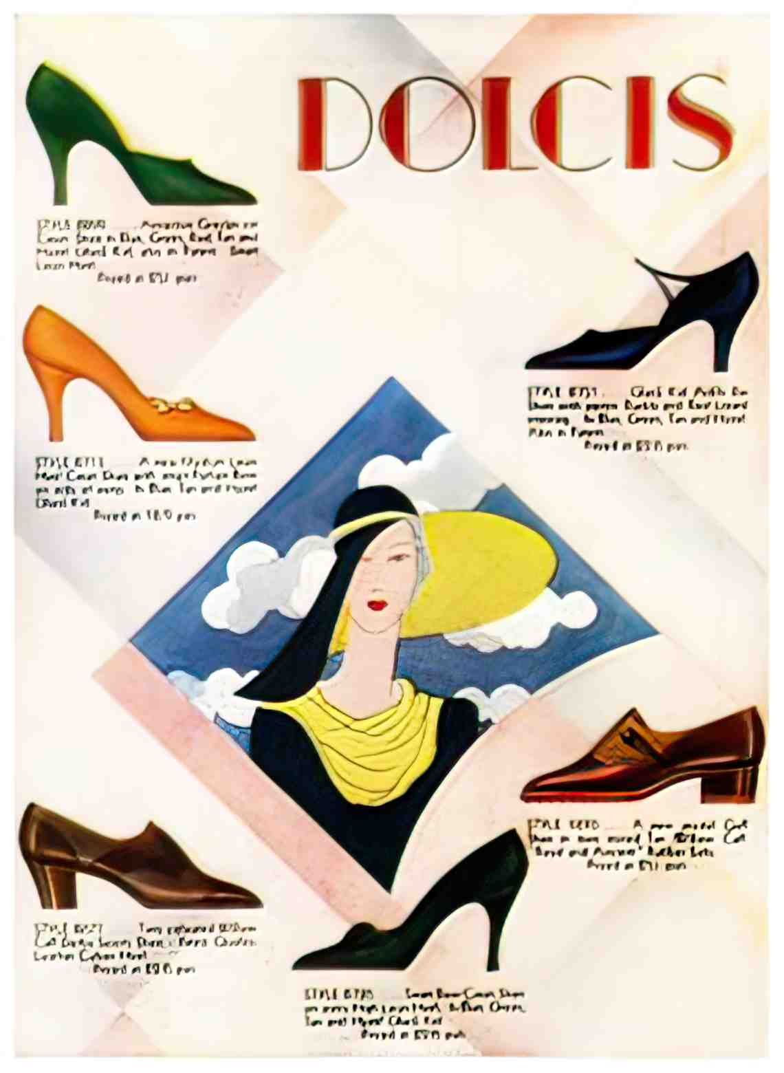 FASH1031L, Dolcis Shoes, 19 Advert A4 Photo Print