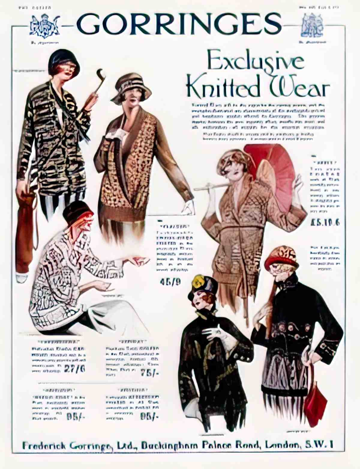 FAWC1016, Gorringe's Knitte Advert A4 Photo Print
