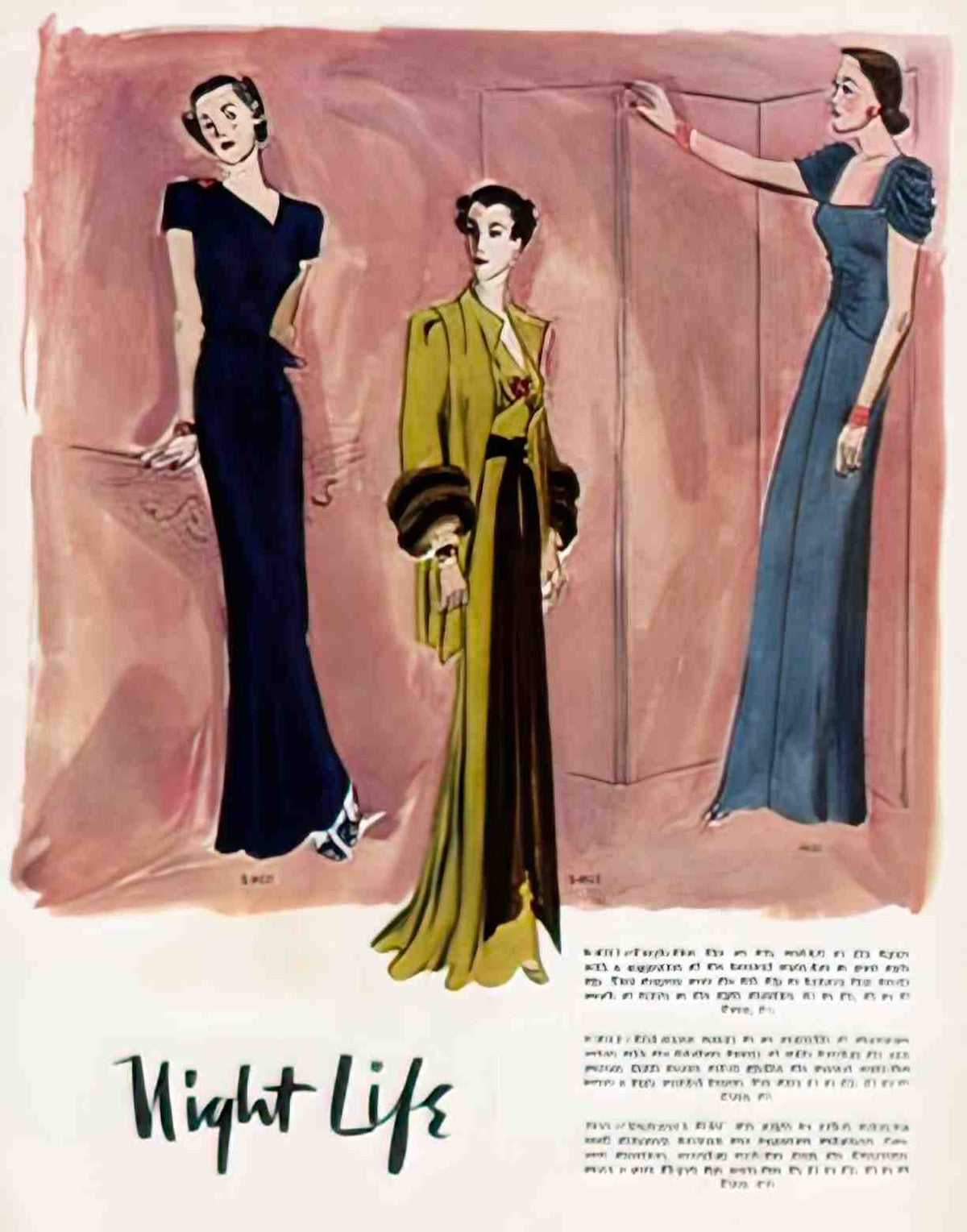 FAWC1032, Night Life One  Advert A4 Photo Print