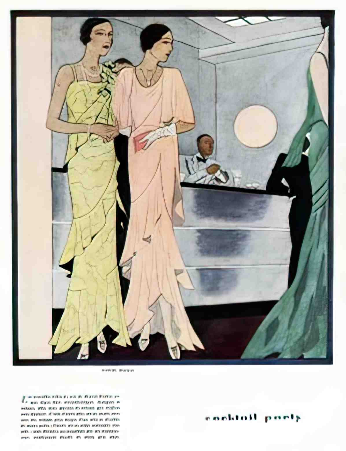 FAWC1037, Cocktail Party  Advert A4 Photo Print