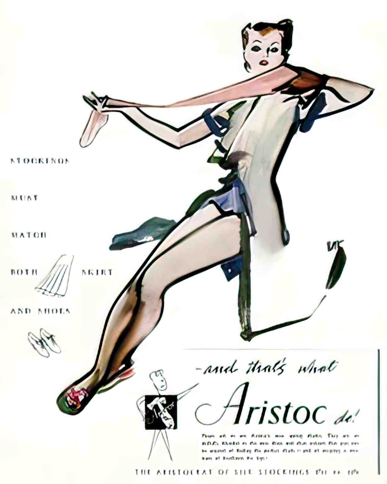 FAWU1008, Aristoc Stockings Advert A4 Photo Print