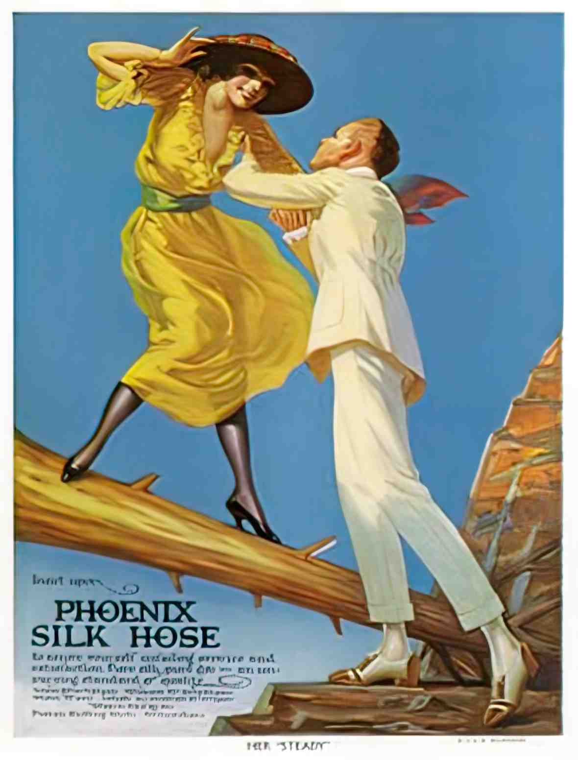 FAWU1009, Phoenix Silk Hose Advert A4 Photo Print