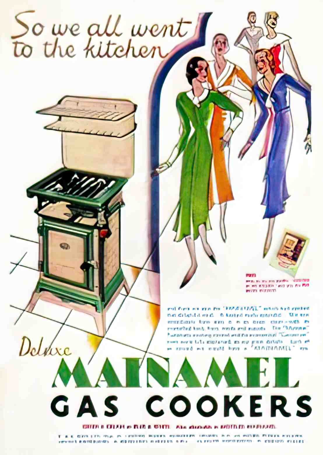 FDCK1004, Mainamel Cookers  Advert A4 Photo Print