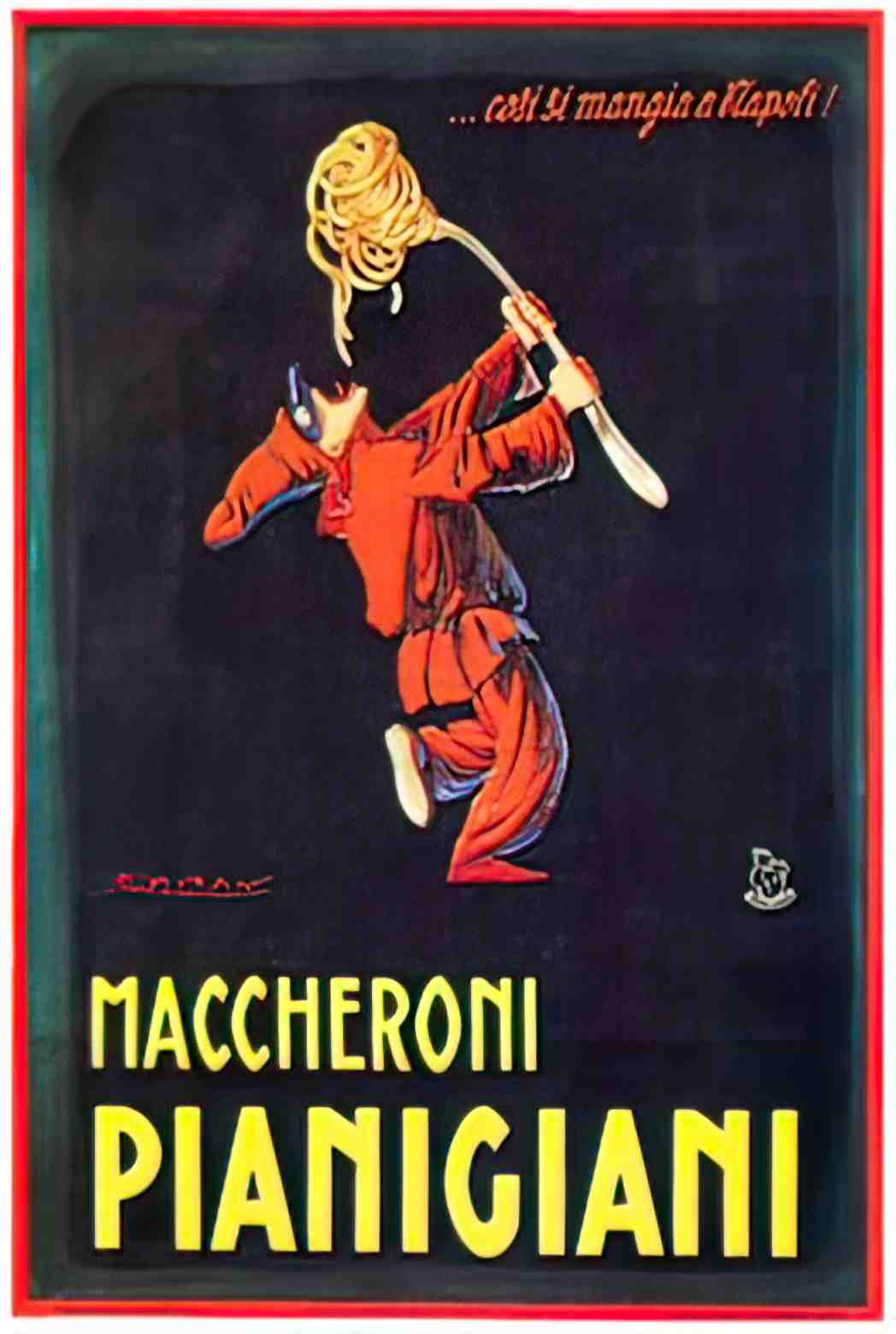 FDFS1010, Maccheroni Pianig Advert A4 Photo Print