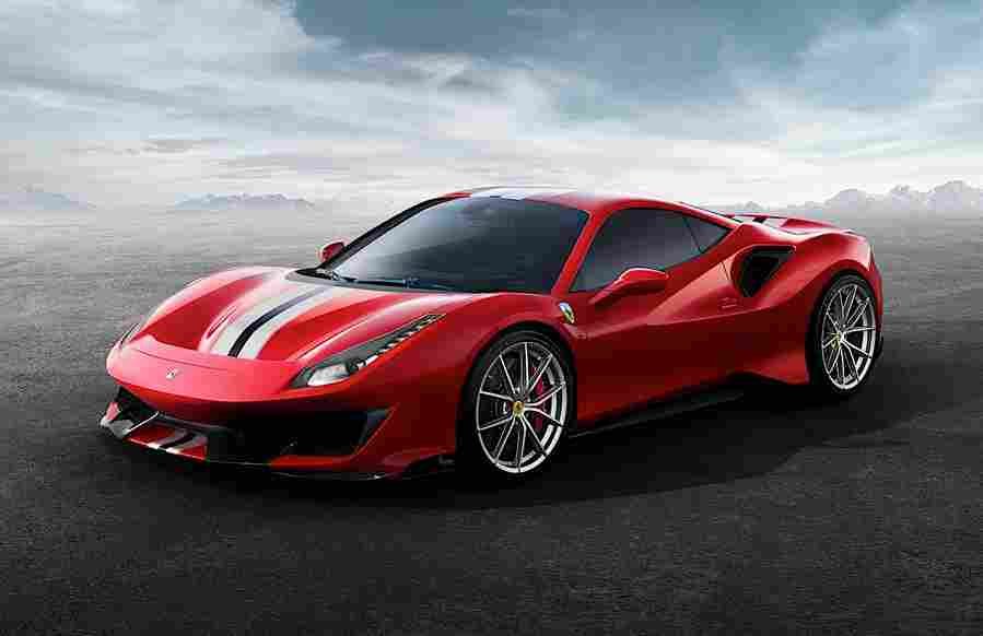 FERRARI 488 Pista 6247 3 Car A4 Photo Print