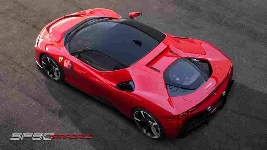 FERRARI SF90 Stradale 6586 3 Car A4 Photo Print