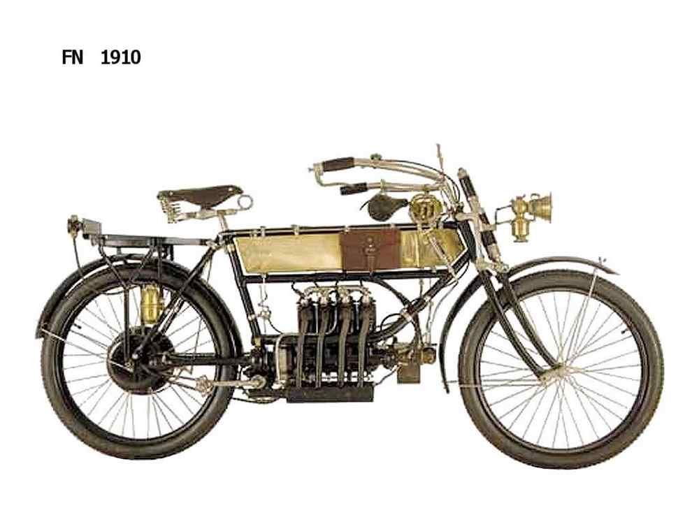 FN 1910 motorbike A4 Photo Print