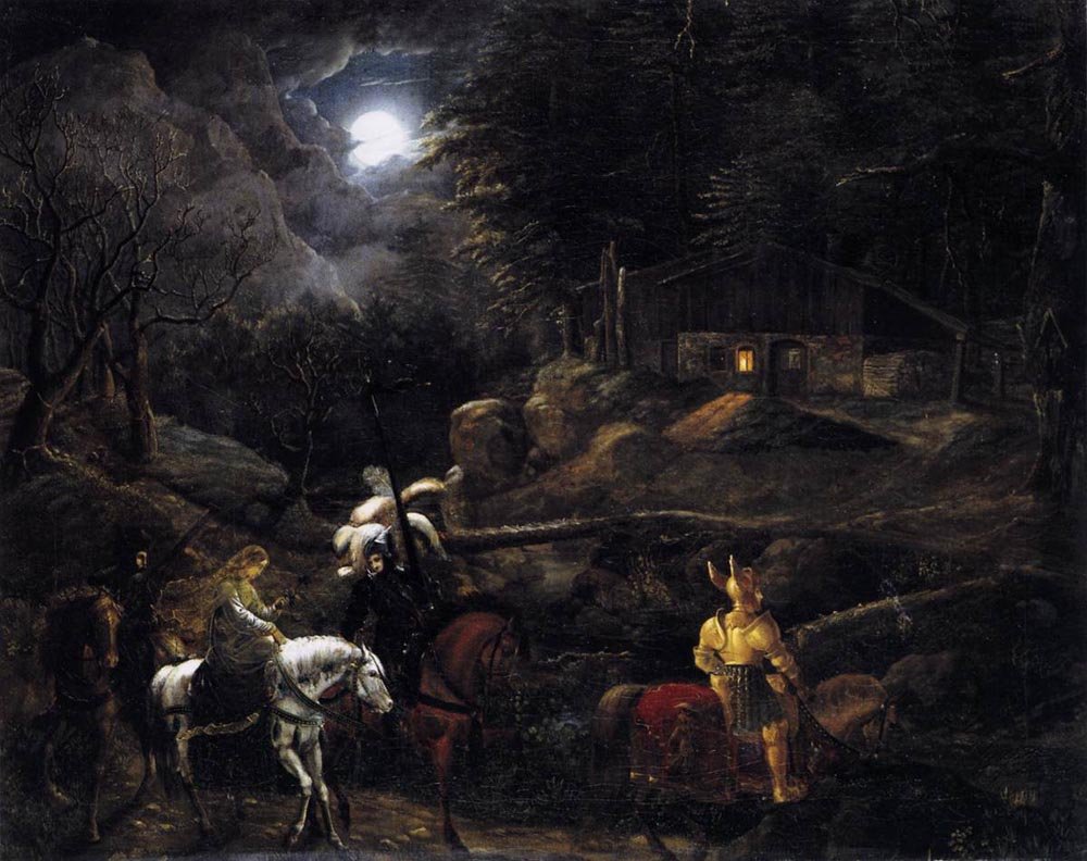 FOHR Carl Philipp Knight Before The Charcoal Burners Hut Art A4 Photo Print UK