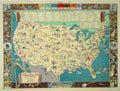 FOLKLORE MUSIC MAP Vintage Advert A4 Photo Print