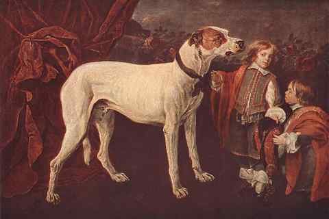 FYT Jan Big Dog Dwarf And Boy A4 Photo Print