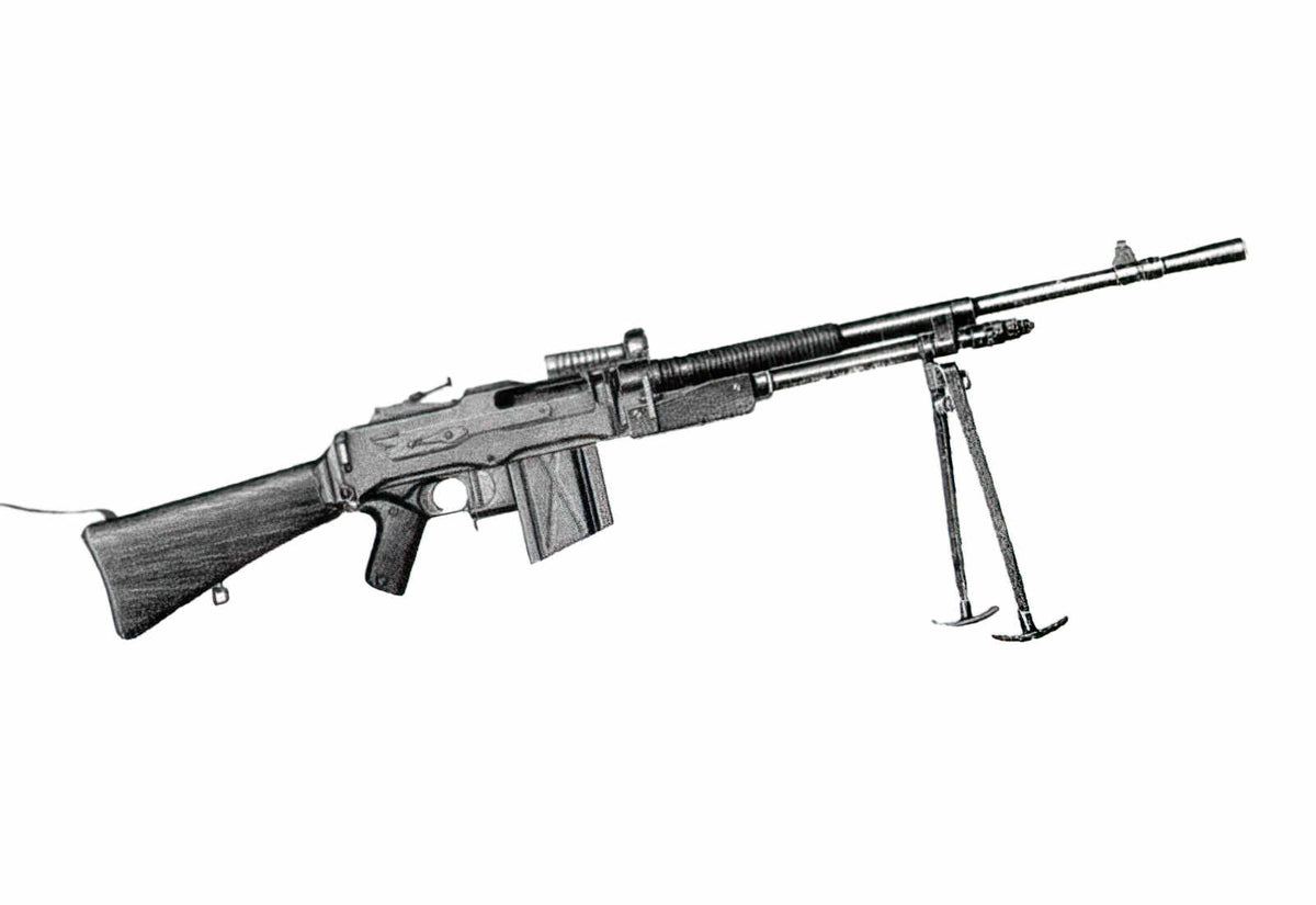 Fabrique Nationale Fn Mle D Bar Machine Gun A4 Photo Print
