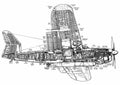 Fairey Barracuda cutaway A4 Photo Print