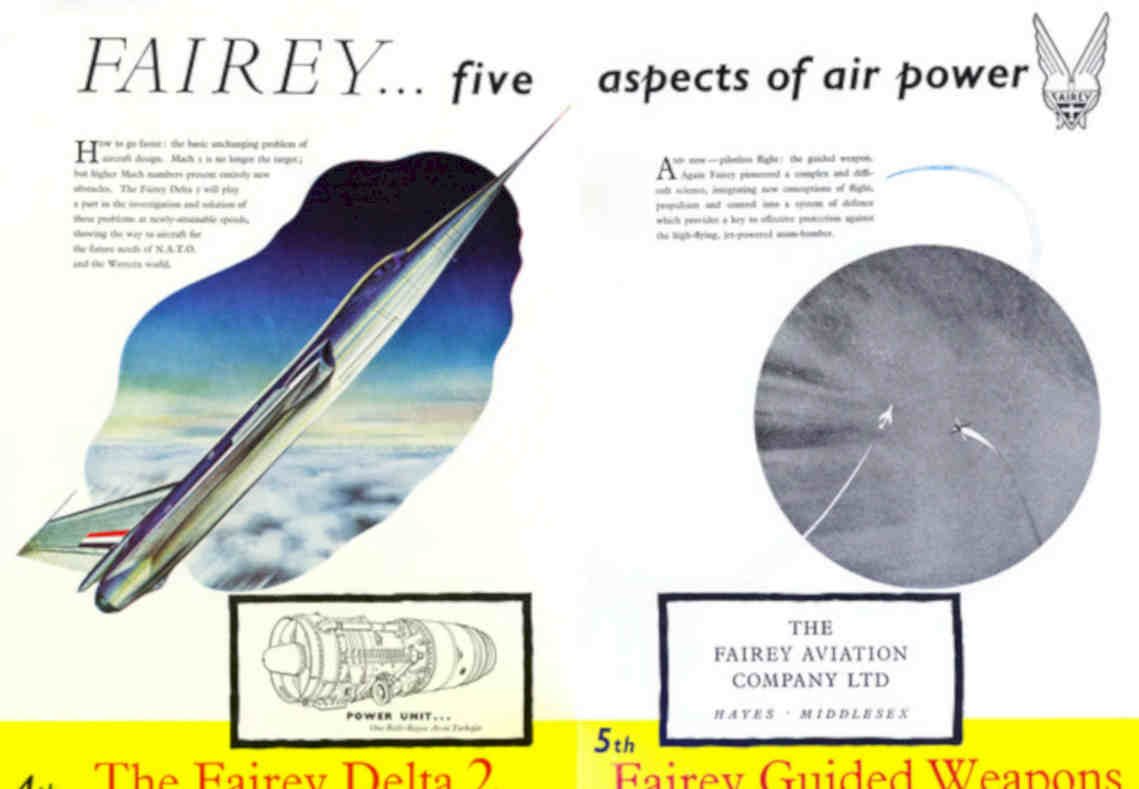 Fairey Delta Weapon Vintage Retro Advert Poster A4 Photo Print