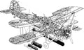Fairey Swordfish cutaway A4 Photo Print