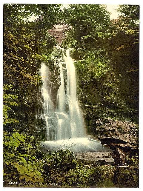 Fairy Falls Trefriew Vintage A4 Photo Print