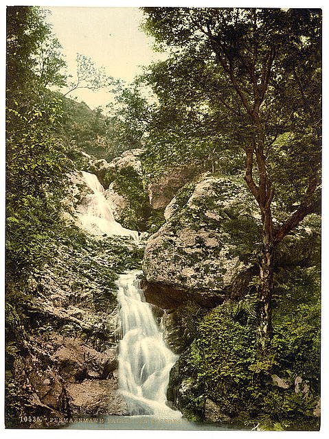 Fairy Glen Waterfall I Penmaenmawr Vintage A4 Photo Print