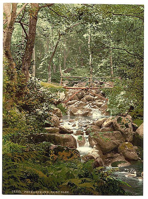 Fairy Glen Waterfall Penmaenmawr Vintage A4 Photo Print