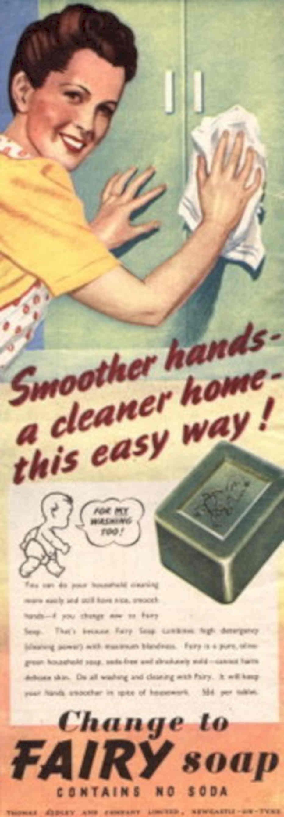 Fairy Soap Kitchen 1940s Vintage Retro Advert Poster