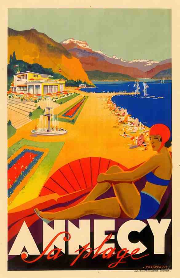 FalcucciAnnecy Vintage Advert A4 Photo Print