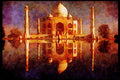 Famous Landmarks 288024 The Taj Mahal, India A4 Limited Edition Watercolour Print