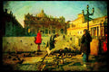 Famous Landmarks 288032 Piazza Saint Peter's, Rome A4 Limited Edition Watercolour Print
