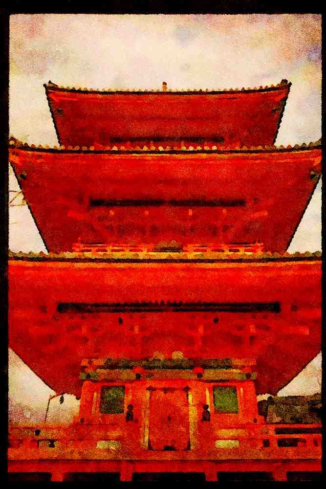 Famous Landmarks 288033 Kiyomizu Temple A4 Limited Edition Watercolour Print