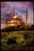 Famous Landmarks 288042 Muhammed Ali Mosque, Cairo A4 Limited Edition Watercolour Print