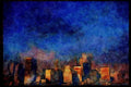 Famous Landmarks 288059 Southern Manhattan Skyline A4 Limited Edition Watercolour Print