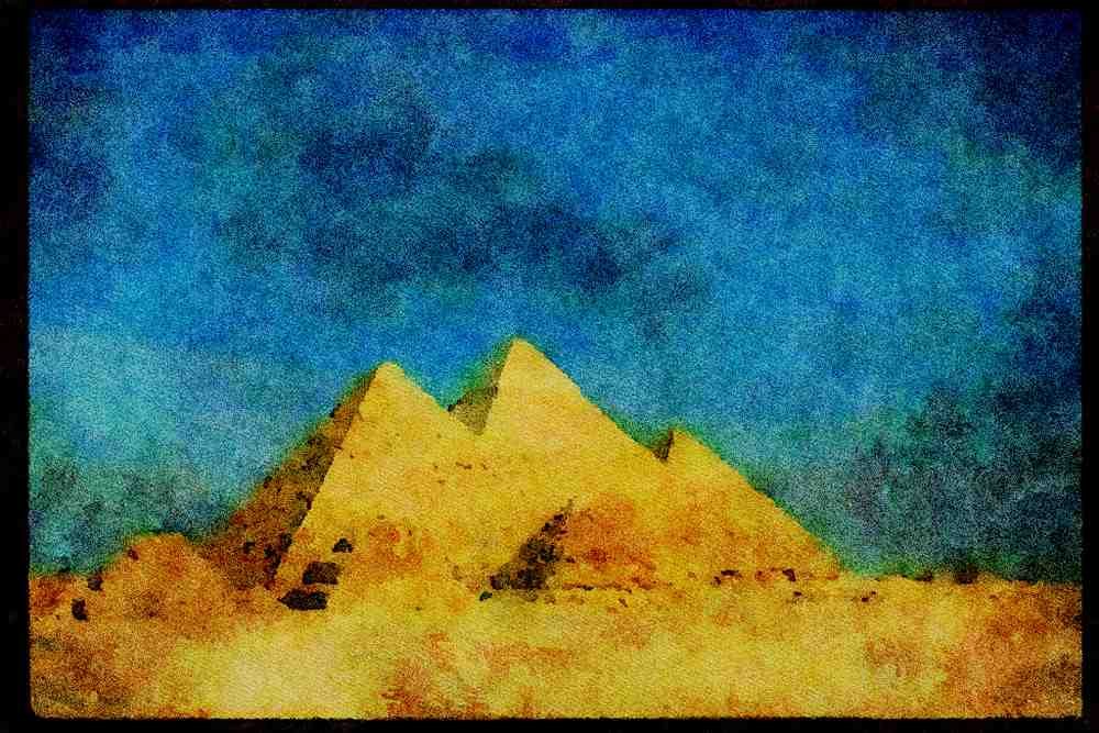 Famous Landmarks 288083 Great Pyramids At Giza A4 Limited Edition Watercolour Print