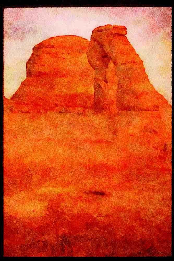 Famous Landmarks 288092 Arches National Park, Utah A4 Limited Edition Watercolour Print
