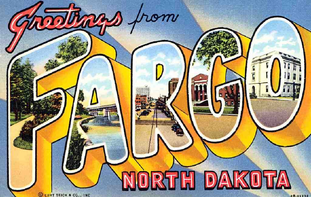 Fargo Luggage Label Vintage A4 Photo Print