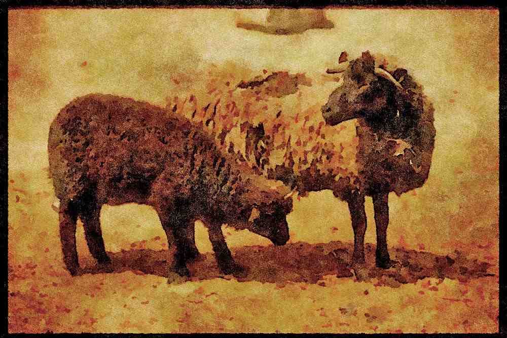 Farm Animals 066033 Sheep A4 Limited Edition Watercolour Print