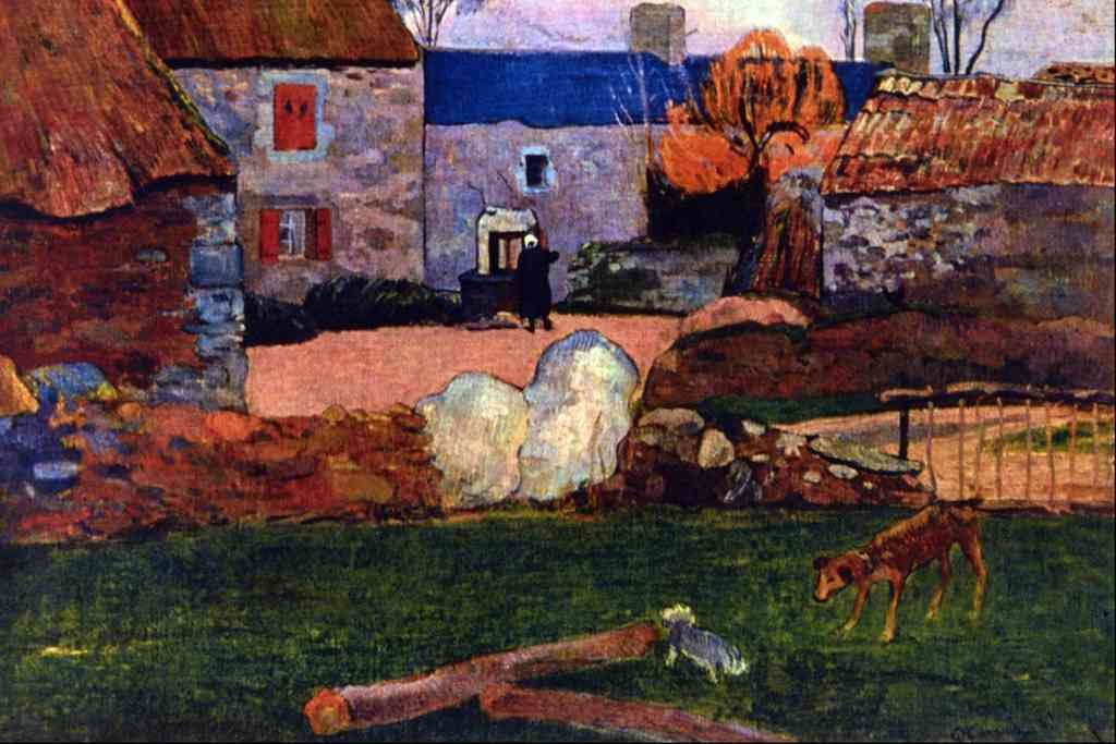 Farm At The Pouldu Gauguin Impressionism A4 Photo Print