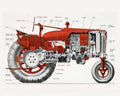 Farmall tractor cutaway A4 Photo Print