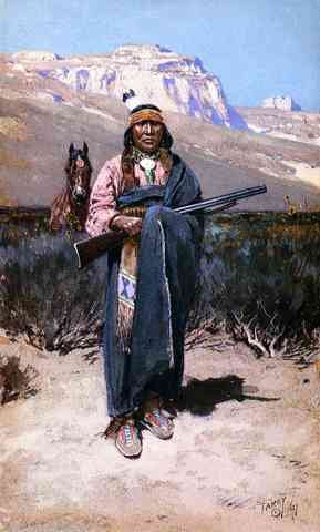 Farney Henry F Indian Brave A4 Photo Print