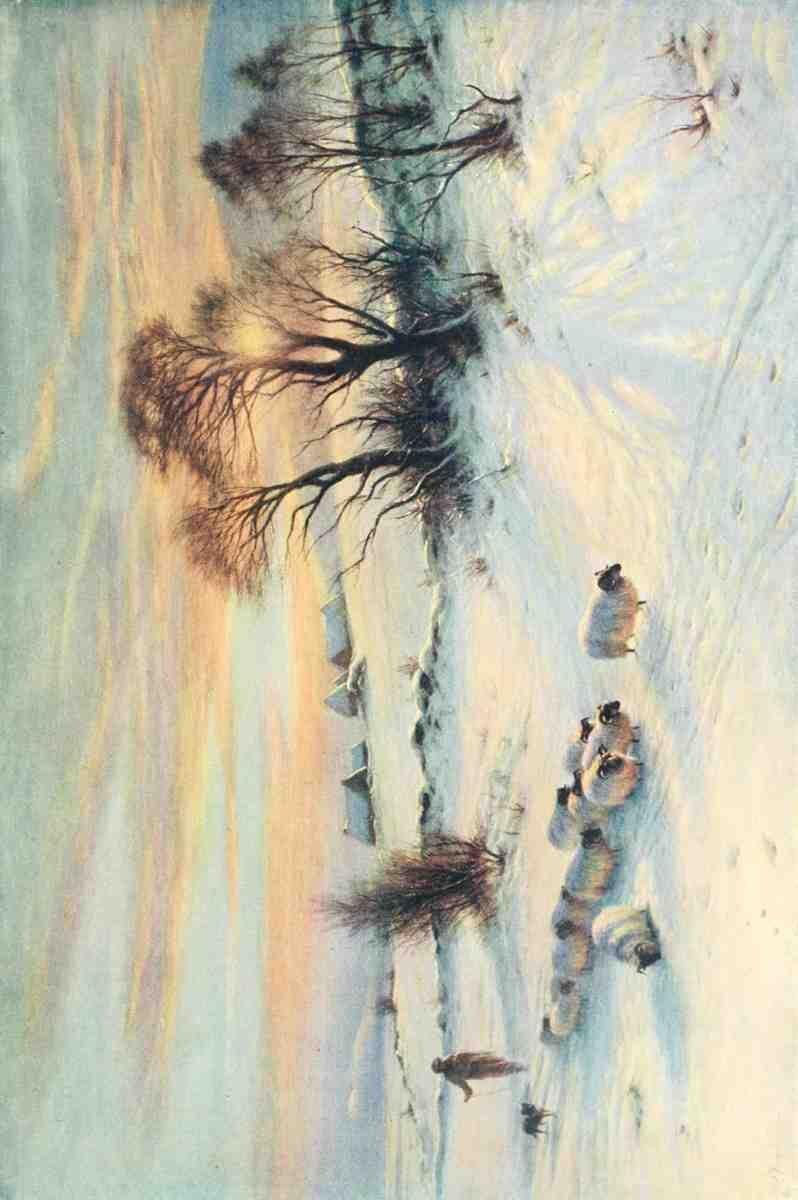 Farquharson Joseph 1846 1935 The Connoisseur 36 1913 Winters Glow A4 Photo Print