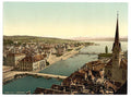 Farumunster and Alpenkette Zurich Vintage A4 Photo Print