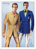 Fashion 1970 Menswear Paris Vintage Retro Advert Poster A4 Photo Print 5
