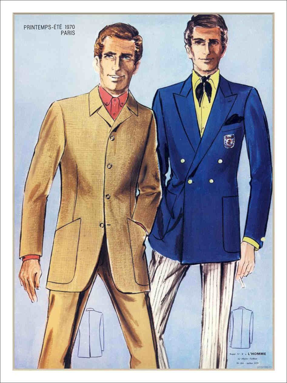 Fashion 1970 Menswear Paris Vintage Retro Advert Poster A4 Photo Print 5